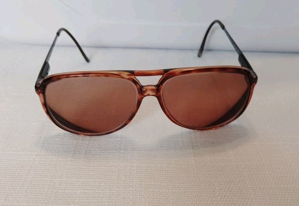 Vintage Tortoise Shell Sunglasses Aviator Transparent Made In Italy